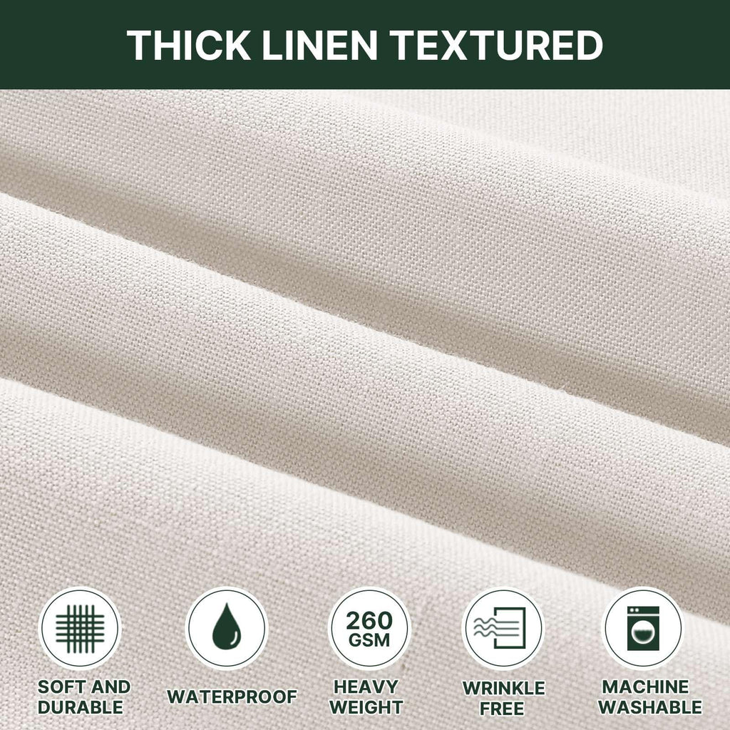 Linen Textured Table Cloths 54 x 70 Inch Premium Solid Tablecloth Spill-Proof Waterproof Table Cover for Dining