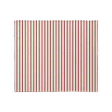 Red Ticking Throw Blanket Super Soft Fleece Plush Throw Blanket, 60"x50"