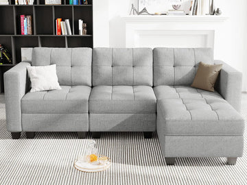 Modular Sectional Sofa L Shaped Sofa Couch with Storage Seats Convertible Sectional Couch Modular Sofa with