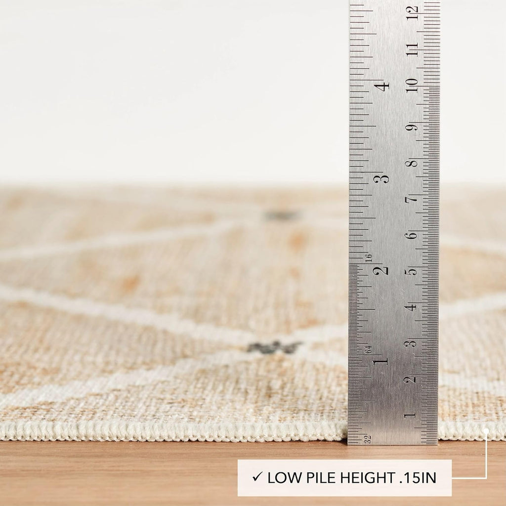 Dash and Albert Kali, Natural, 2' x 3', Diamond, Soft and Cozy, High Traffic, Lightweight, Anti-Slip