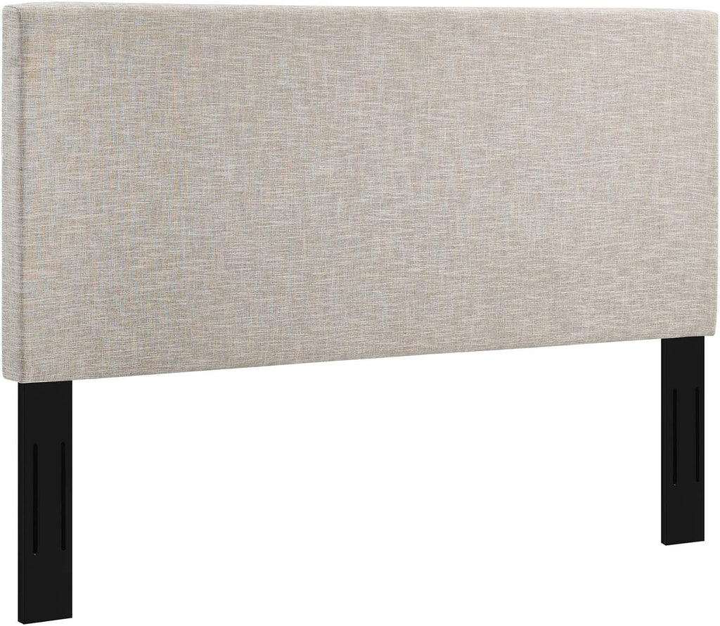 Full/Queen Upholstered Linen Fabric Headboard, Beige
