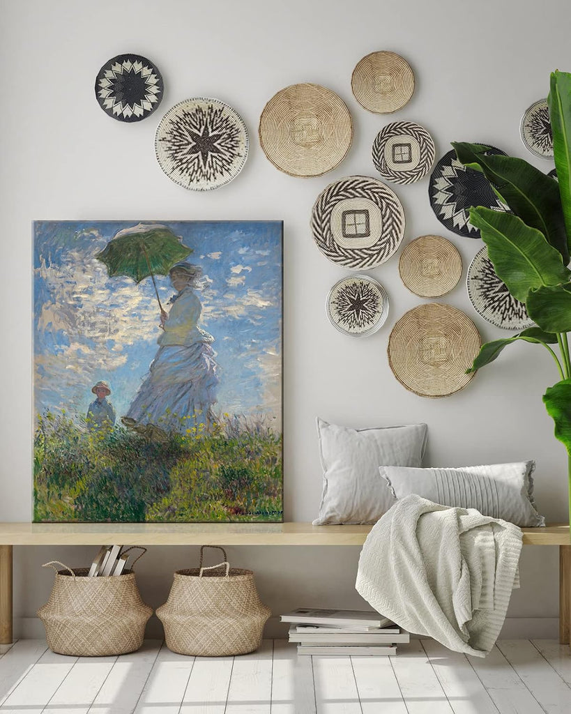 Woman with a Parasol Madame Monet and Her Son Canvas Prints Wall Art of Claude Monet Famous Classic Oil Paintings