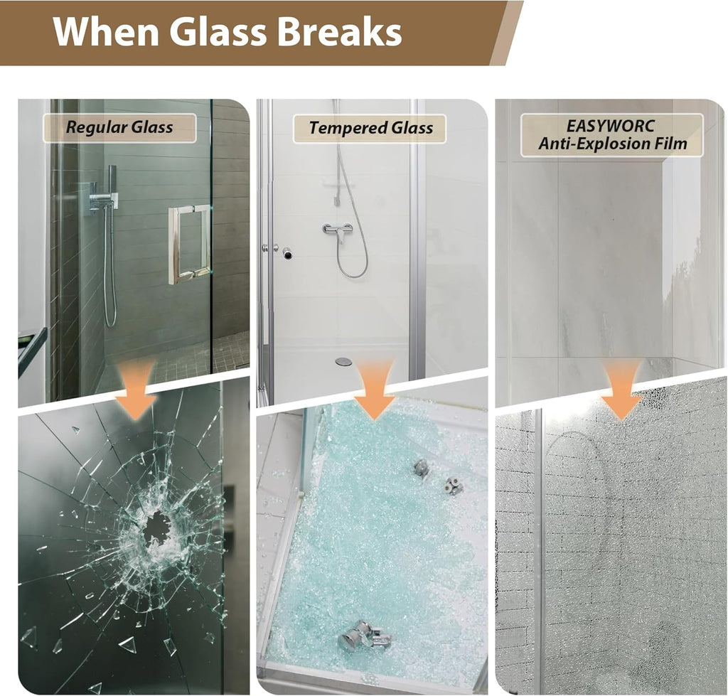 Frameless Glass Shower Door, 55-60" W x 76" H Sliding Frameless Shower Door, 1/4''(6mm) SGCC Tempered Glass