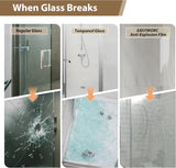 Frameless Glass Shower Door, 55-60" W x 76" H Sliding Frameless Shower Door, 1/4''(6mm) SGCC Tempered Glass