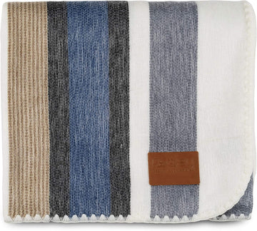 Alpaca Wool Blanket Throw | Large, Beautiful, Warm, Stripe | 85 x 65 inches | Ultra-Soft, Hypoallergenic and