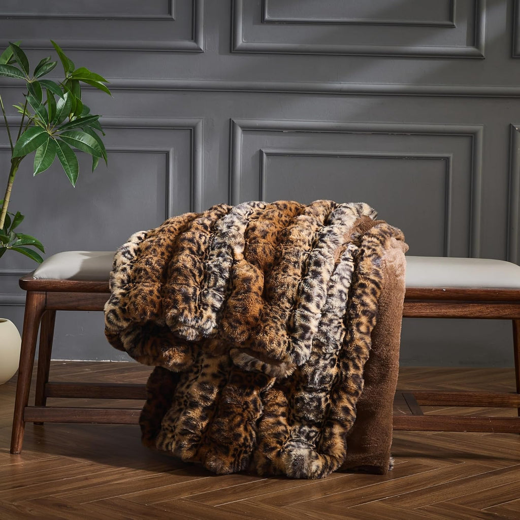 Faux Fur Blankets, 51''x63'')