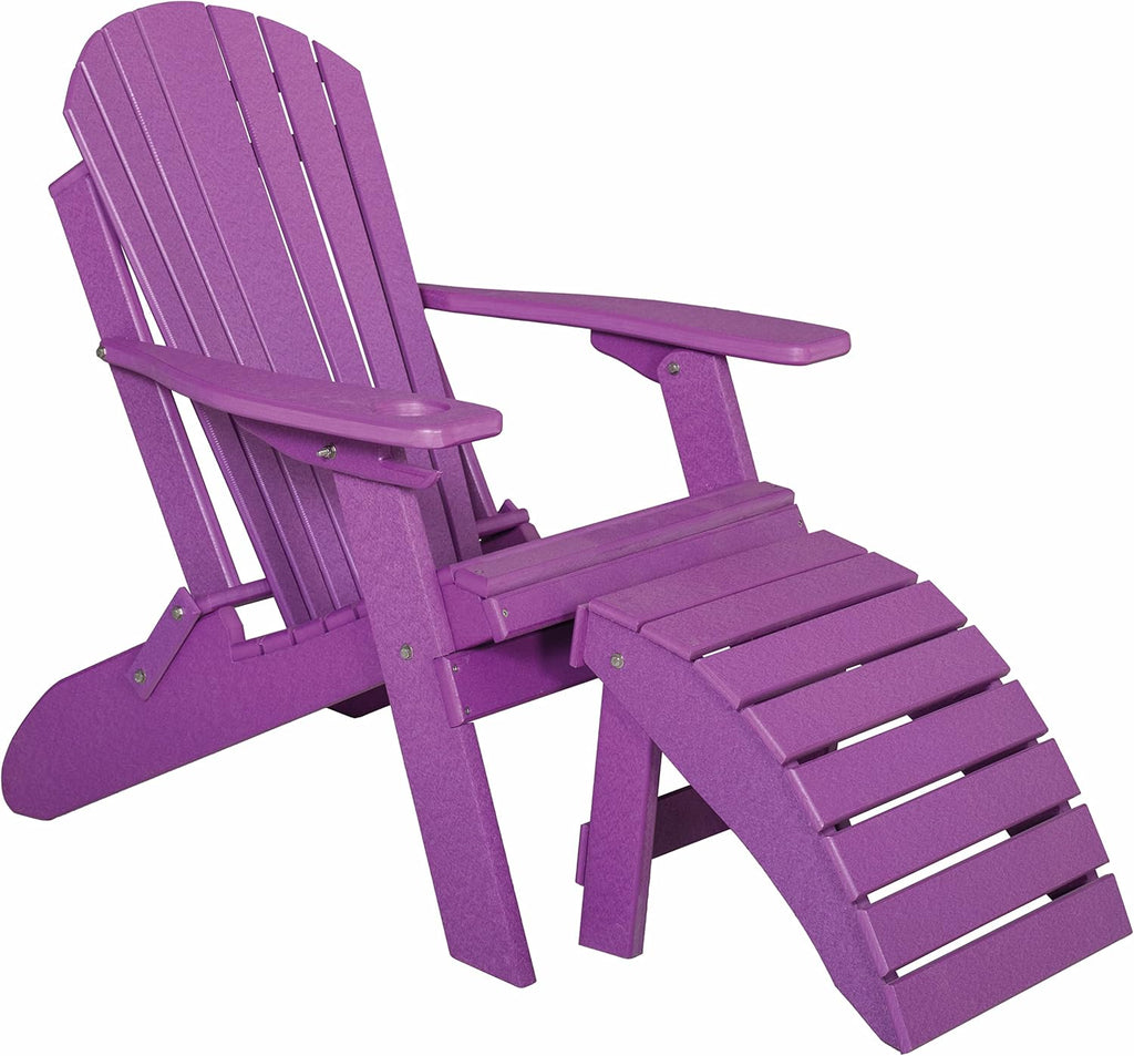 Poly Folding Adirondack Chair, Bright Purple
