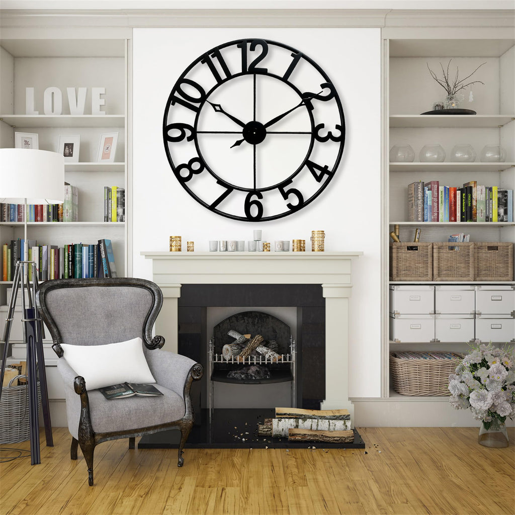 Oversized 30 Inch Wall Clock, Arabic Numeral
