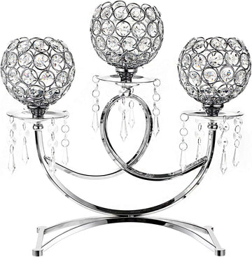 3 Arms Crystal Candle Holders Bowls Tealight Candelabras Candlestick Candle Stand OrnamentsHome Decoration