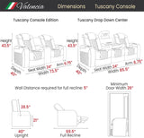 Home Theater Seating Tuscany 2025 3-Seat Power Recliner with Center Console