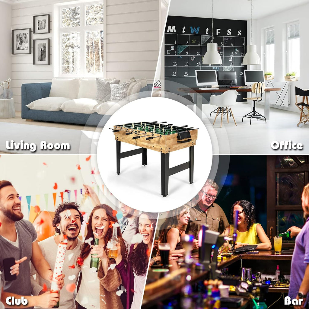 Multi Game Table, 10 in 1 Combo Game Table w/Foosball Table, Hockey, Pool Table, Ping Pong, Shuffleboard, Bowling & 4