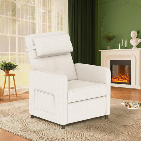 GarveeHome Power Recliner Living Room Lazy Chair Adjustable Electric Reclining Chair Home Theater Seating with Side