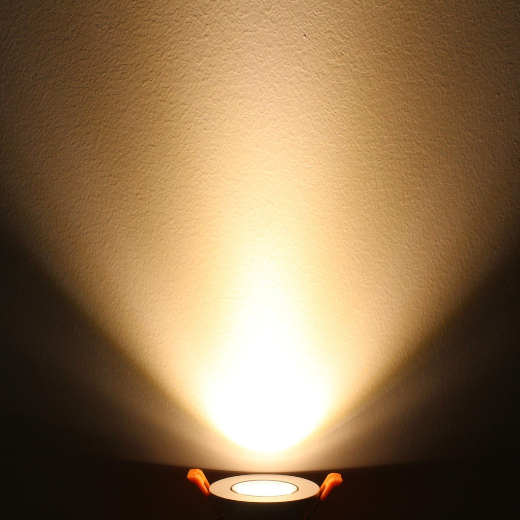 2inch LED Dimmable Downlight, 3W COB Recessed Ceiling Light, Warm White 3000K-3500K, CRI80, 25W 220LM Halogen Bulbs