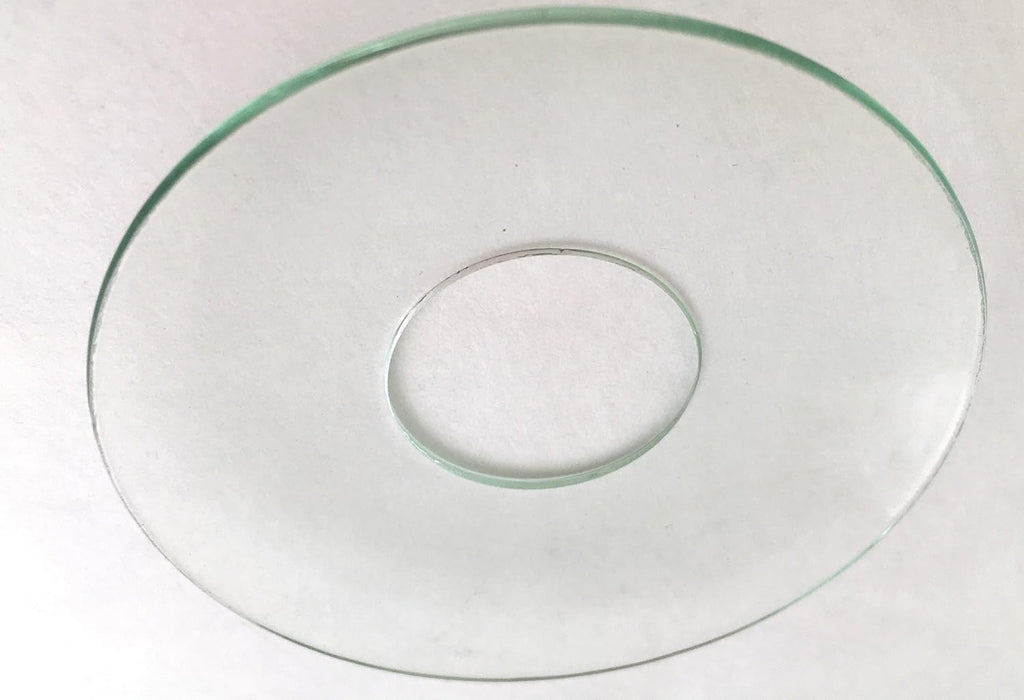 Plain Glass Candle Wax Bobeches, Clear, 2.75 Inch - Set of 2