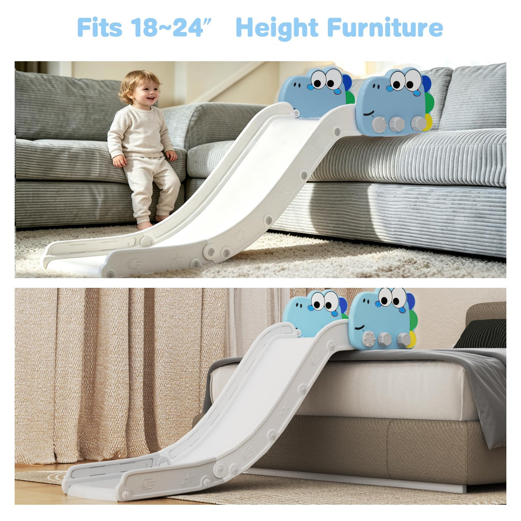 Couch Slide for Toddlers, Adjustable Indoor Sofa Slide, Blue
