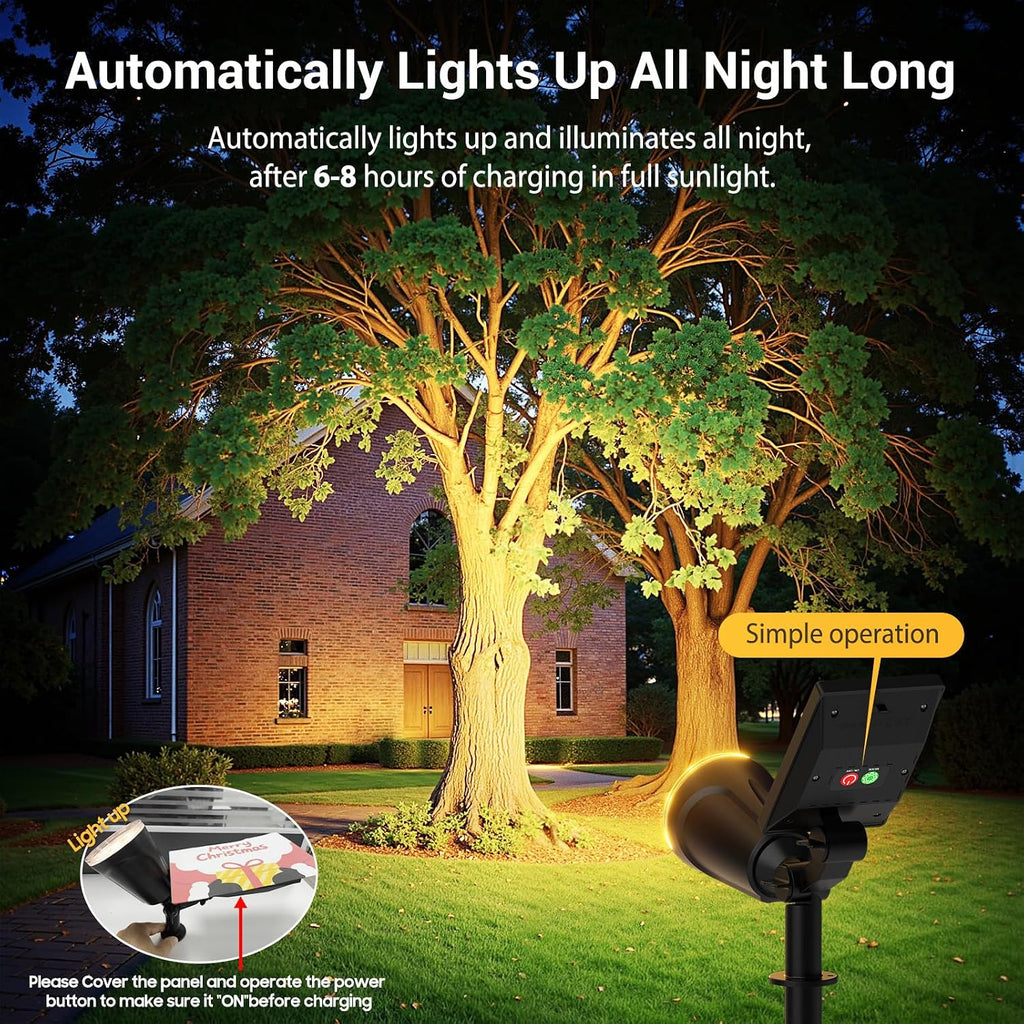 Spot Lights Outdoor Waterproof: 1000LM Big Adjustable Spotlight - 2-in-1 15Hrs+ Long Lasting Spot Light - Solar