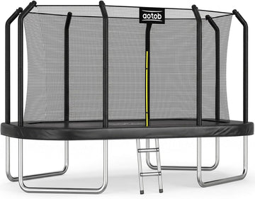 12 FT/14 FT Rectangle Trampoline with Net | Perfect Outdoor Rectangular Trampolines for Kids - Gymnastics Style