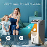 Air Cooler and Heater, 5-in-1 Portable Evaporative Air Cooler w/Anion Function, 8H Timer, 3 Modes & 3 Speeds