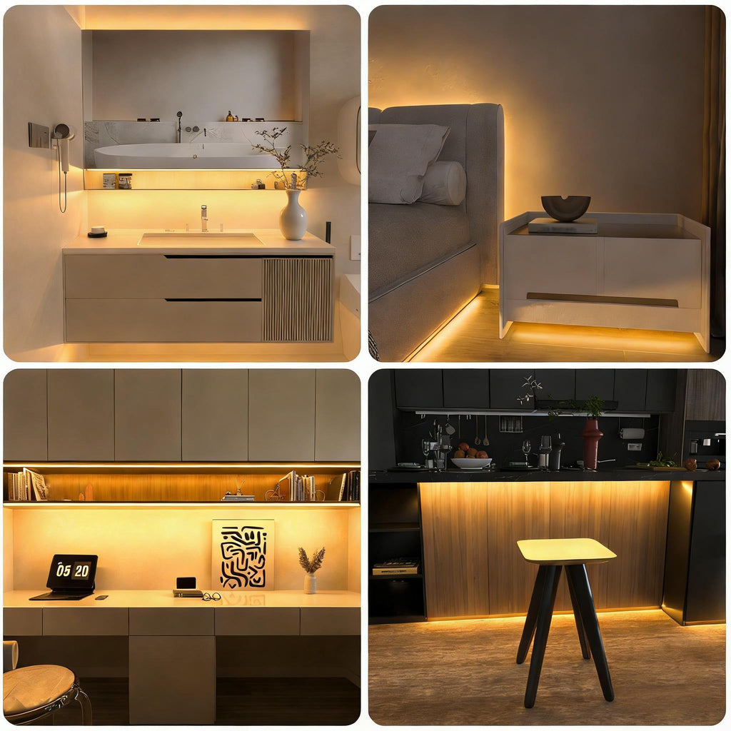 9.8ft COB LED Strip, Dimmable Under Cabinet Lighting with RF Remote