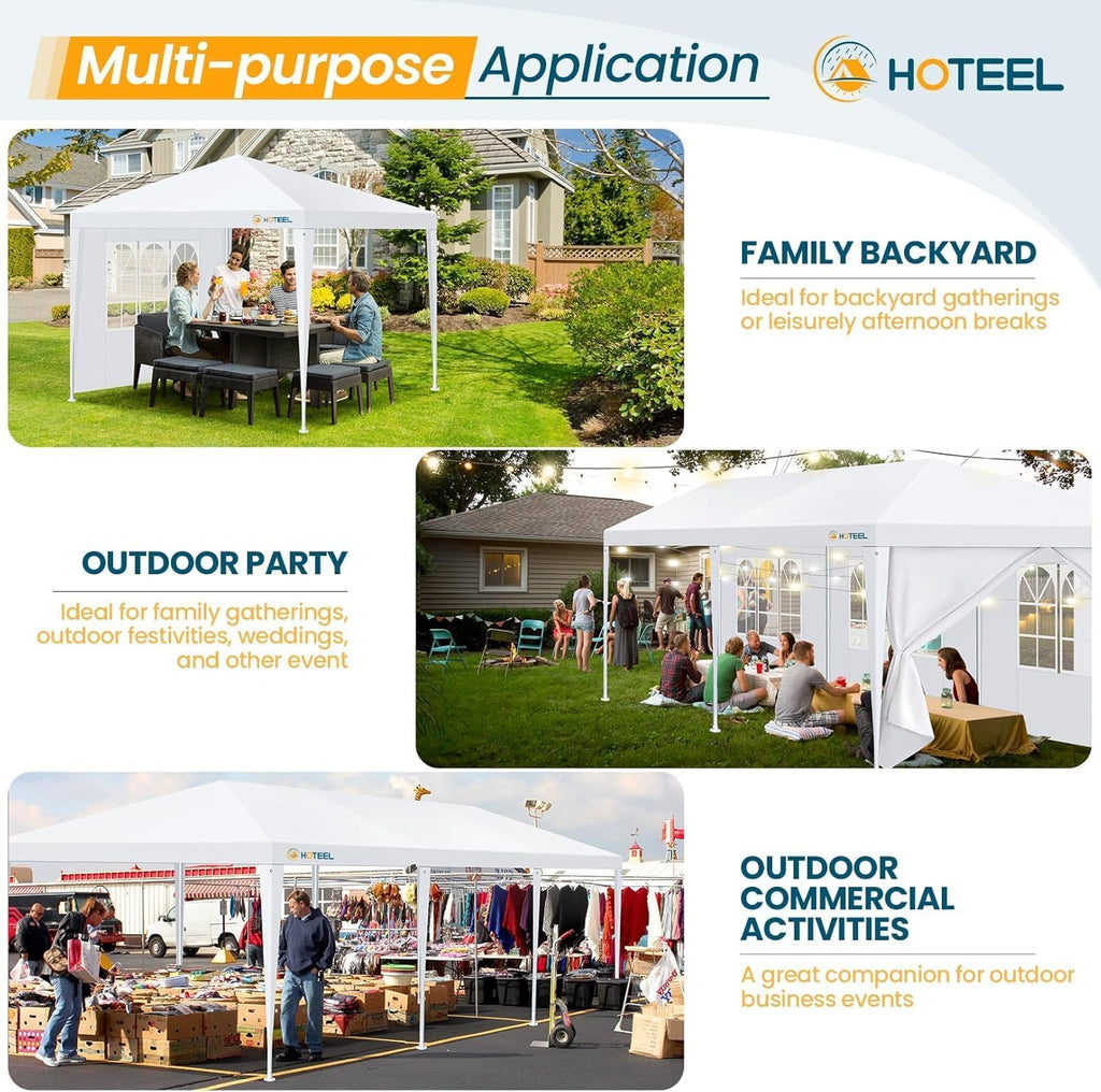 10x30 Party Tent with 8 Removable Sidewalls for Parties, Weddings, BBQ, Baby Shower, Waterproof Outdoor Event Canopy