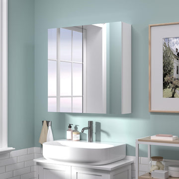 24x24 inch Bathroom Wall Cabinet, Saver Storage Cabinet, Medicine Cabinet with 2 Door and Adjustable Shelves