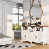Buffet Sideboard with Storage Farmhouse with 4 Doors