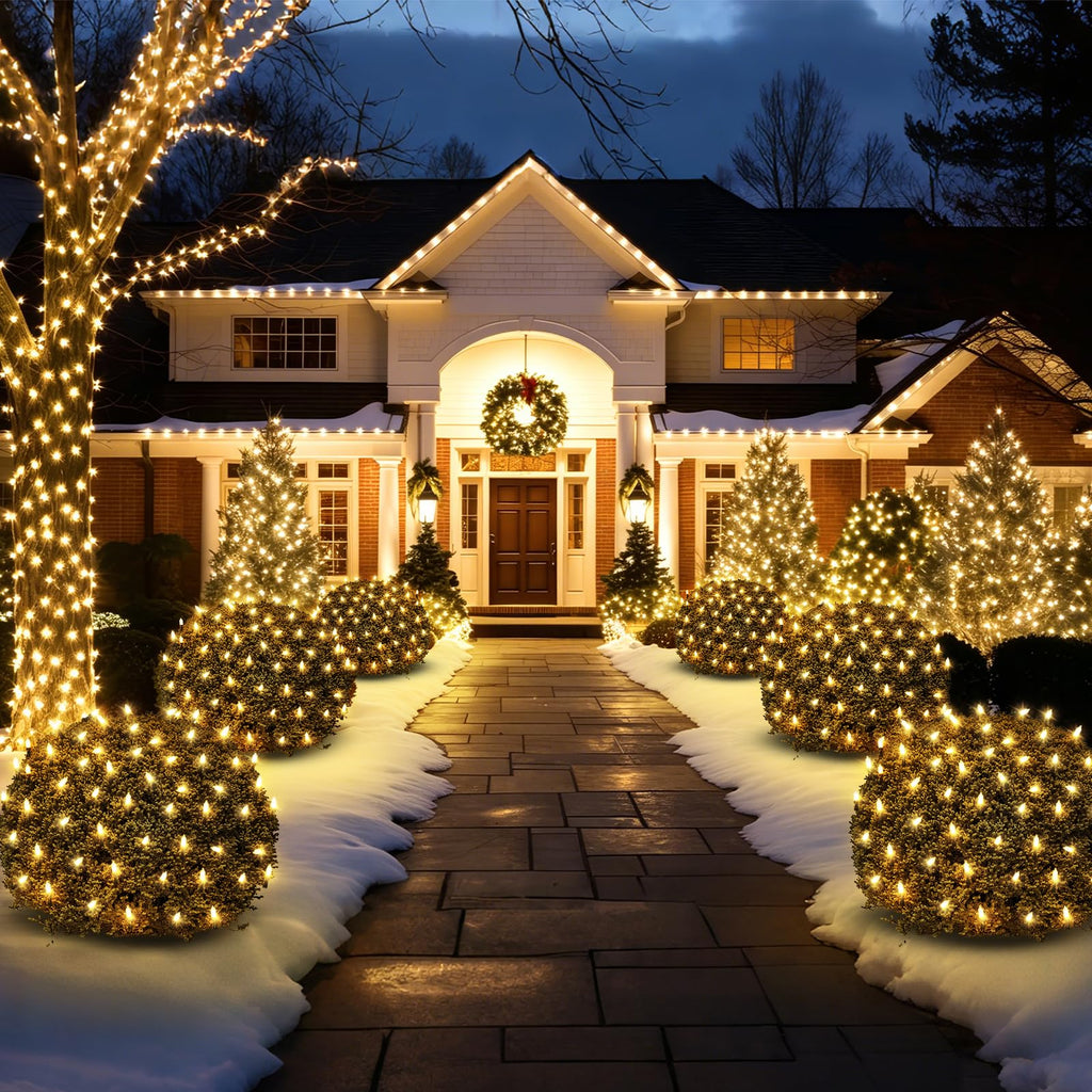 Christmas Net Lights Outdoor, Mesh Lights 120 LED, Outdoor Decor