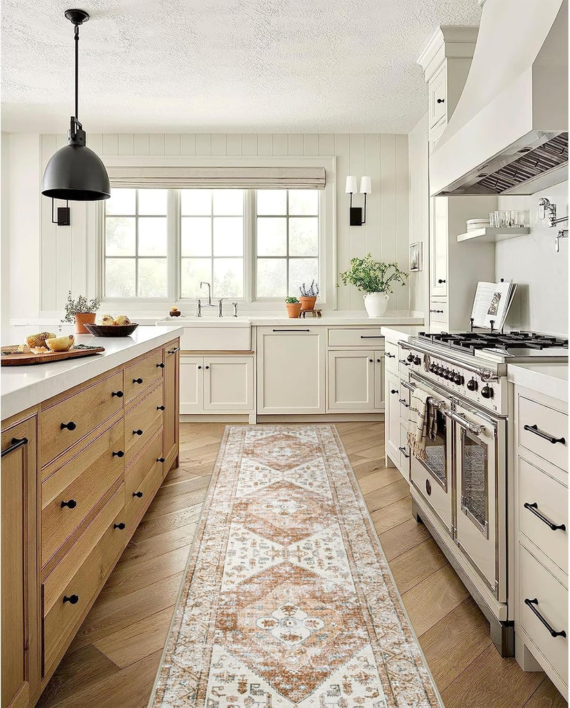 Boho Carpet Runners 2x10 Washable Non-Slip Runner Rug Non-Shedding Lightweitht Long Kitchen Carpet, Oriental