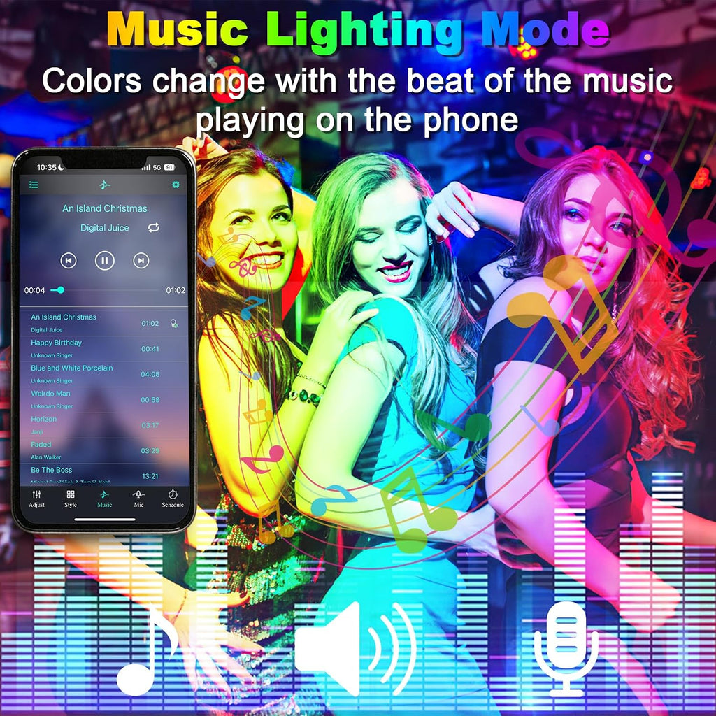 RGB Flood Light 600W Equivalent 6000LM, Colored Flood Lights with APP Control, Smart RGB Lights Colored 16 Million