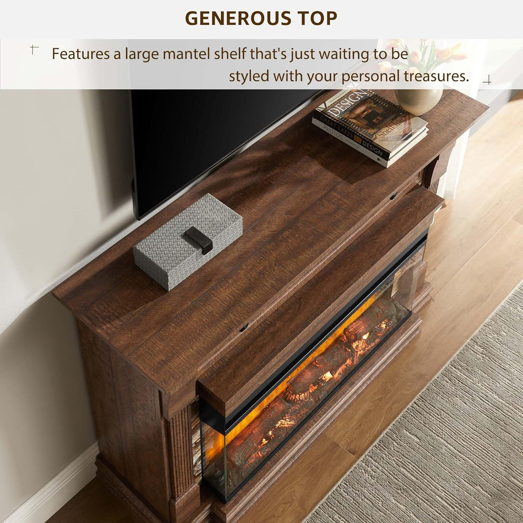 OKD 52 Inch Electric Fireplace with Mantel