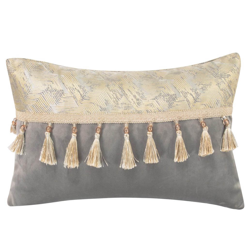 9-Piece Elegant Jacquard Comforter Set, Beige