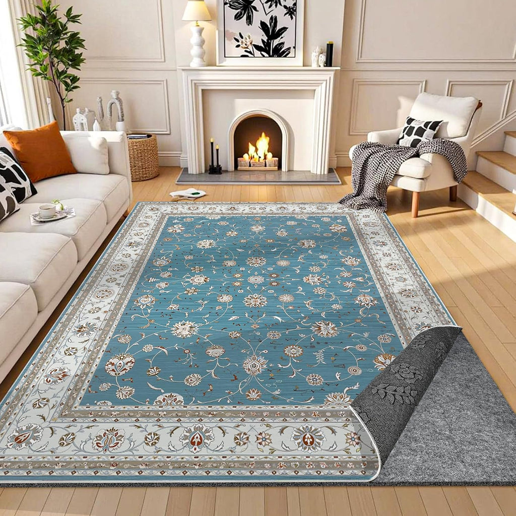 Waterproof Rug Pad 4x6 Ft, Under Area Carpet Padding, Non Slip Felt Rug Pads for Hardwood Floors, Protective Underlay - Set of 24