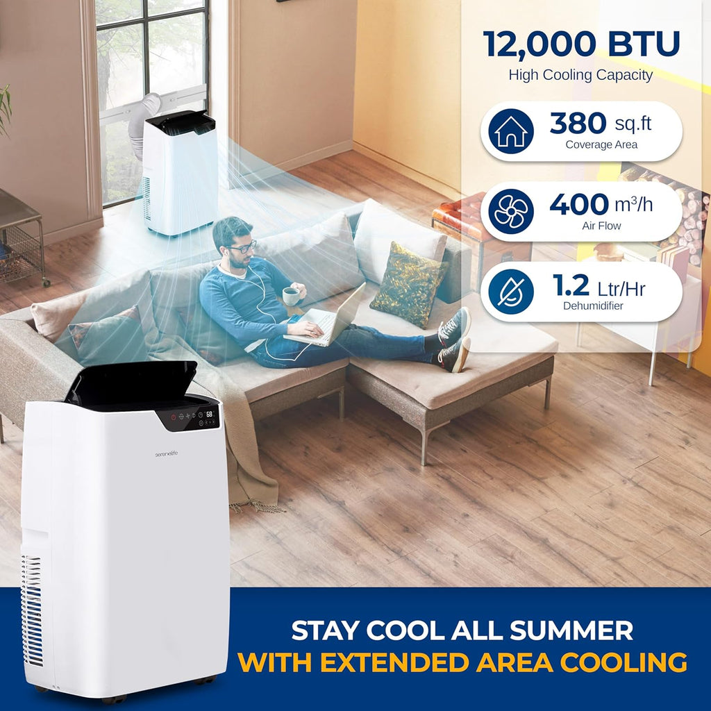 Portable Air Conditioner 12000 BTU - 4-in-1 with Heating