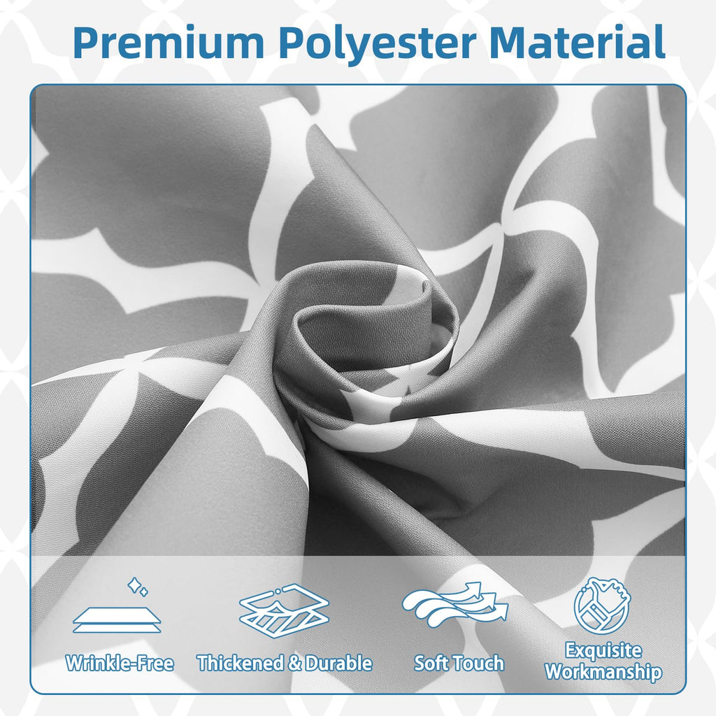 Polyester Tablecloth with Flannel Backing, 84 x 60 Inch Rectangular Heavy Duty Table Cloth, Waterproof & Washable