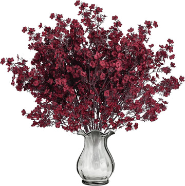Babys Breath Artificial Flowers Gypsophila Bouquets Bulk Real Touch Fake Silk Flowers DIY Floral Arrangement - Set of 15