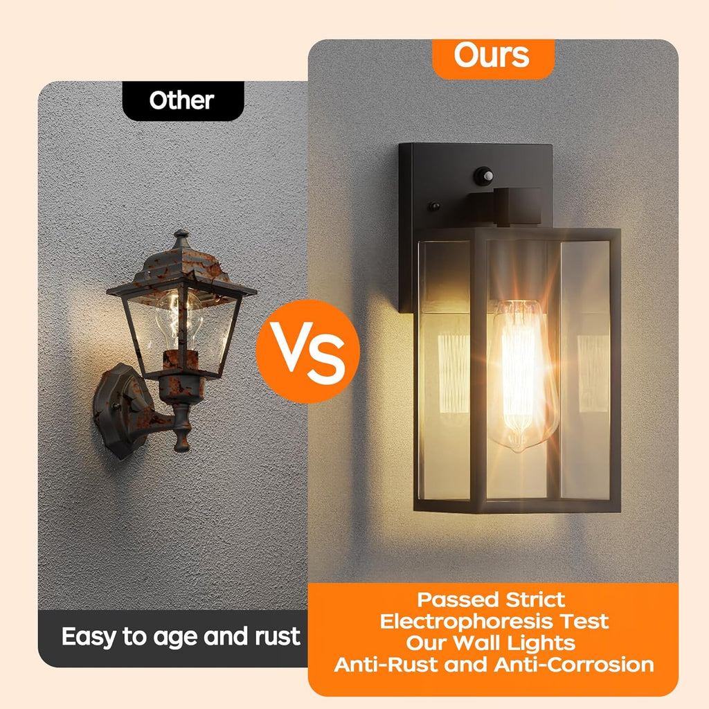 Outdoor Porch Lights Fixtures Wall Mount, Dusk to Dawn Outdoor Lighting Fixtures for House