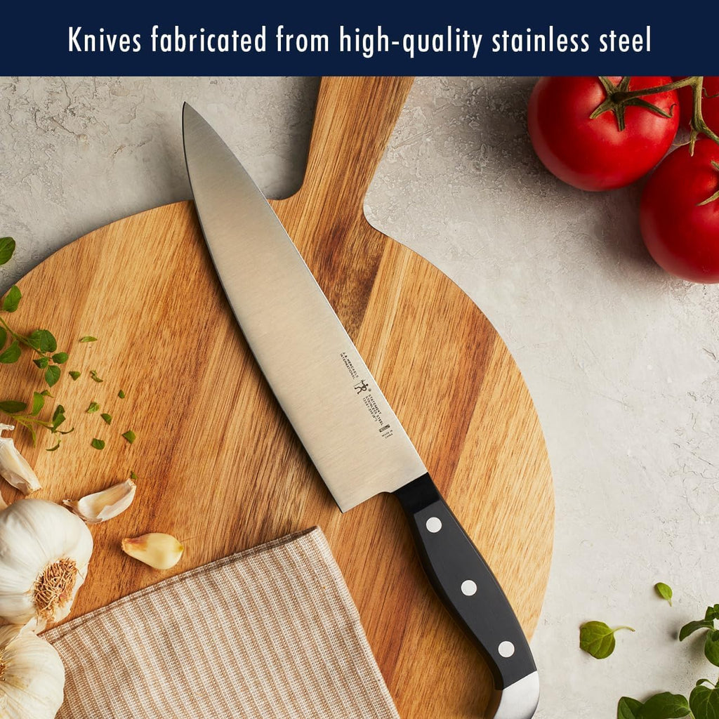 International Statement 14-pc Self-Sharpening Knife Block Set, 6 Steak Knives, Paring, Santoku, Bread, Chef's Knife