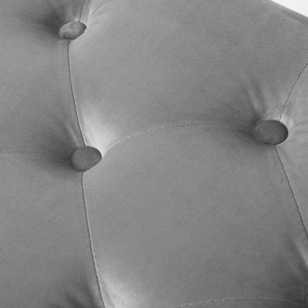 Modern Velvet Ottoman Bench, Button-Tufted Upholstered Bedroom Benches,End of Bed Bench with Gold Base Living Room