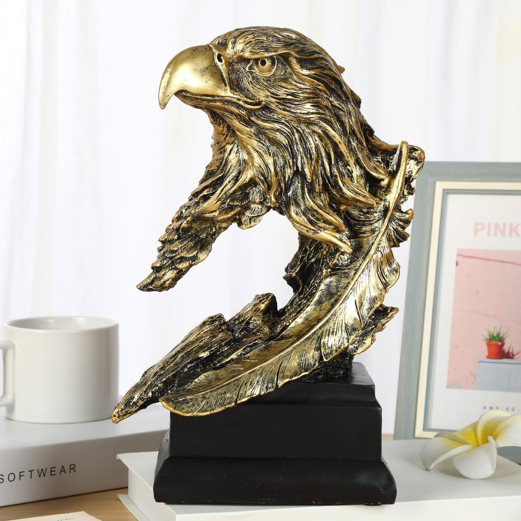 Golden Bald Eagle Figurines - USA's National Emblem - Statue Decoration