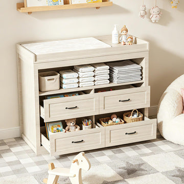 Diaper Changing Station 47.2 inches Changing Table Dresser Nursery Dresser