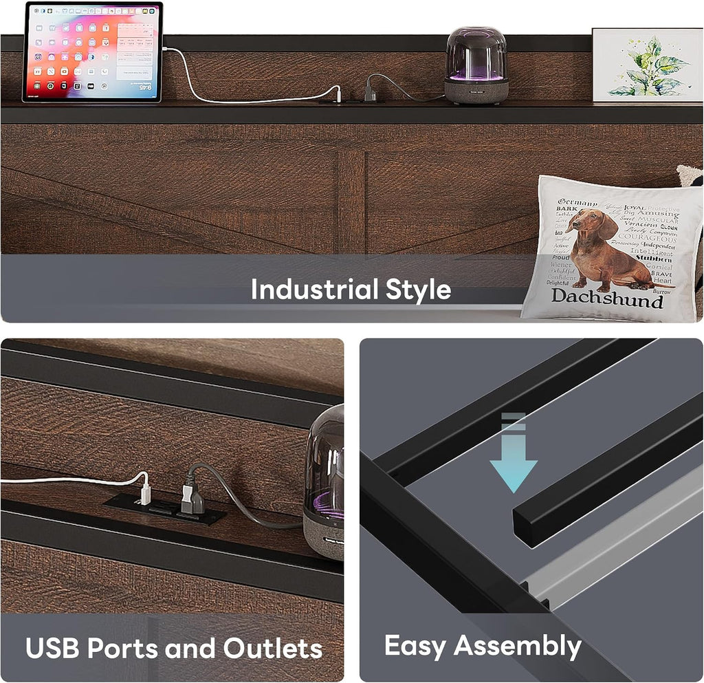 Twin Daybed with Pop Up Trundle & Charging Station & Storage Shelf | Pop Up Trundle with Smooth Wheels, Strong