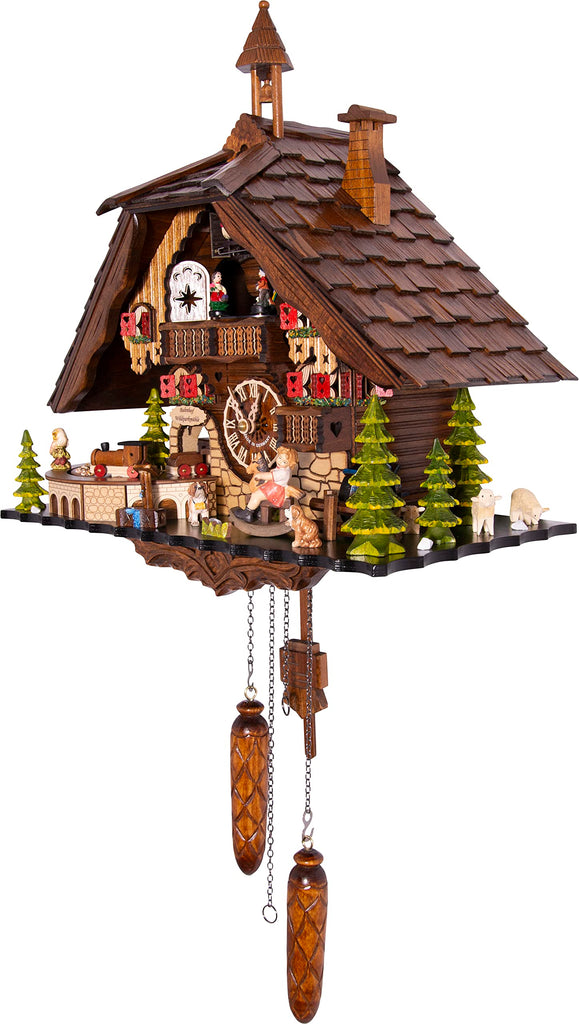 Clock Deer Park Mill Station Chalet-Style 33cm Quartz-Movement