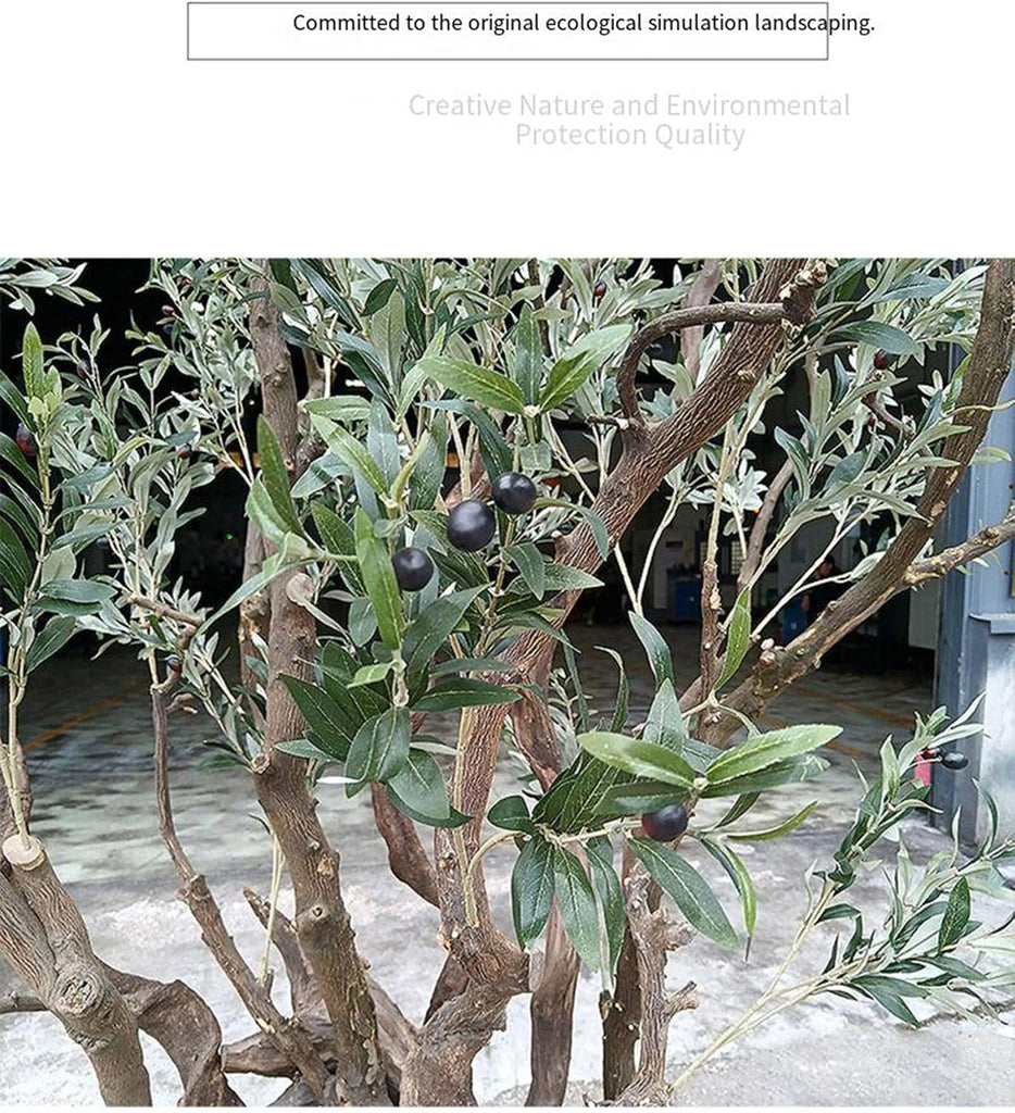 Large Fake Olive Tree Faux Olive Tree 6-10ft, House Office Décor, Olive Trees Artificial Indoor Plant with Natural