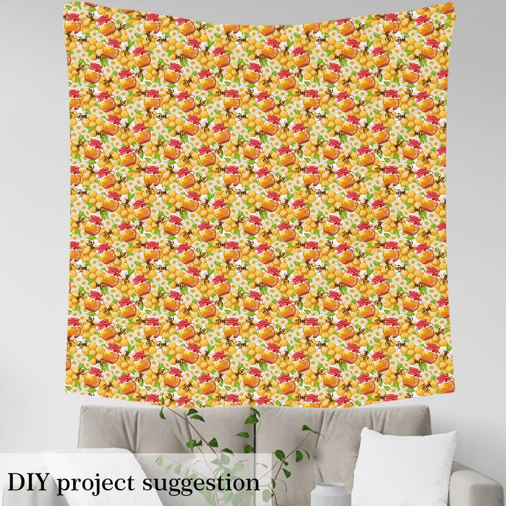 Cute Bee Upholstery Fabric Soft 5 Yard