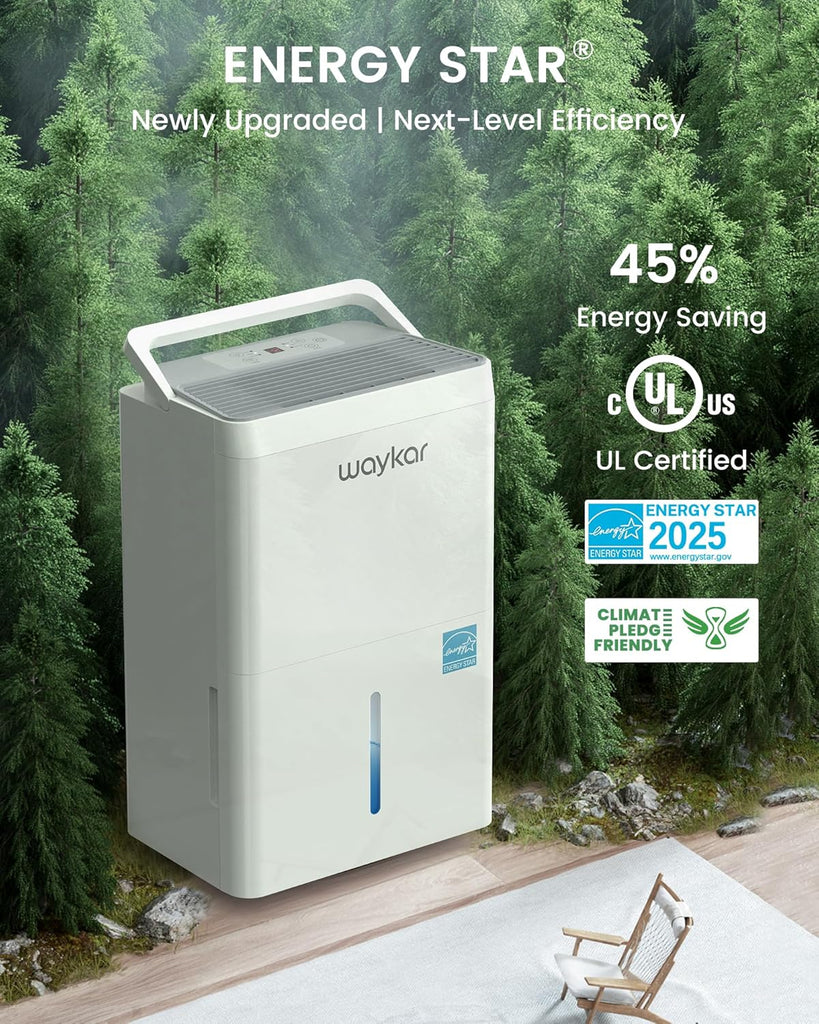 6000 Sq.Ft Energy Star Dehumidifier for Basement & Home, 120 Pint/Day with Drain Hose & Tank, Ultra Quiet (40 dB)