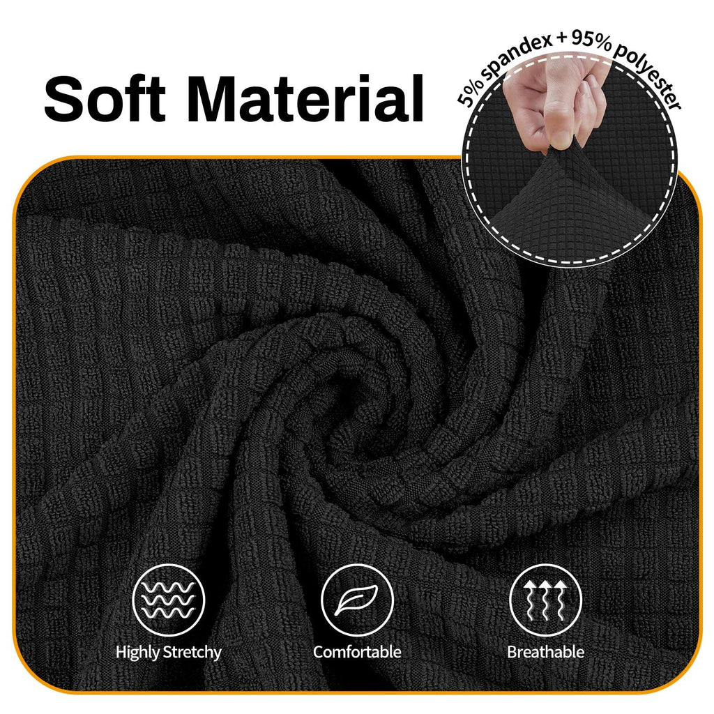 Stretch Couch Covers Washable, loveseat Cover Slipcovers, Black
