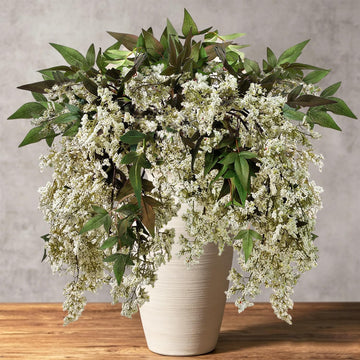 43 Inch Artificial Nandina Berry Stems for Vase, Realistic Faux Berry Spray Faux Fall Branches with Stems for Table