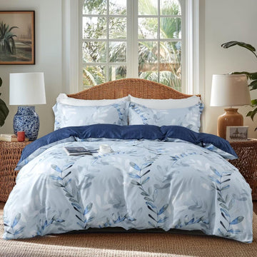 Duvet Cover Set Prewashed Cotton-Like Polyester Twin