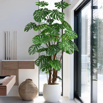 Artificial Monstera Deliciosa Tree 8FT with 27 Split Leaves