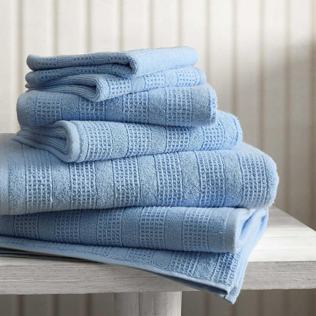 Bath Towels, Soft & Absorbent 100% Cotton Towels, Solid 500 GSM, 6-Piece Bathroom Towel Set with Textured Weave